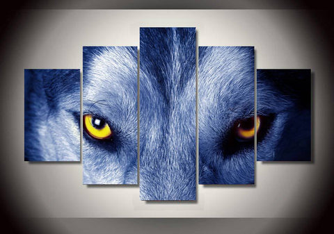 Wolf Eyes 5 Pcs Wall Canvas -  - TheLedHeroes