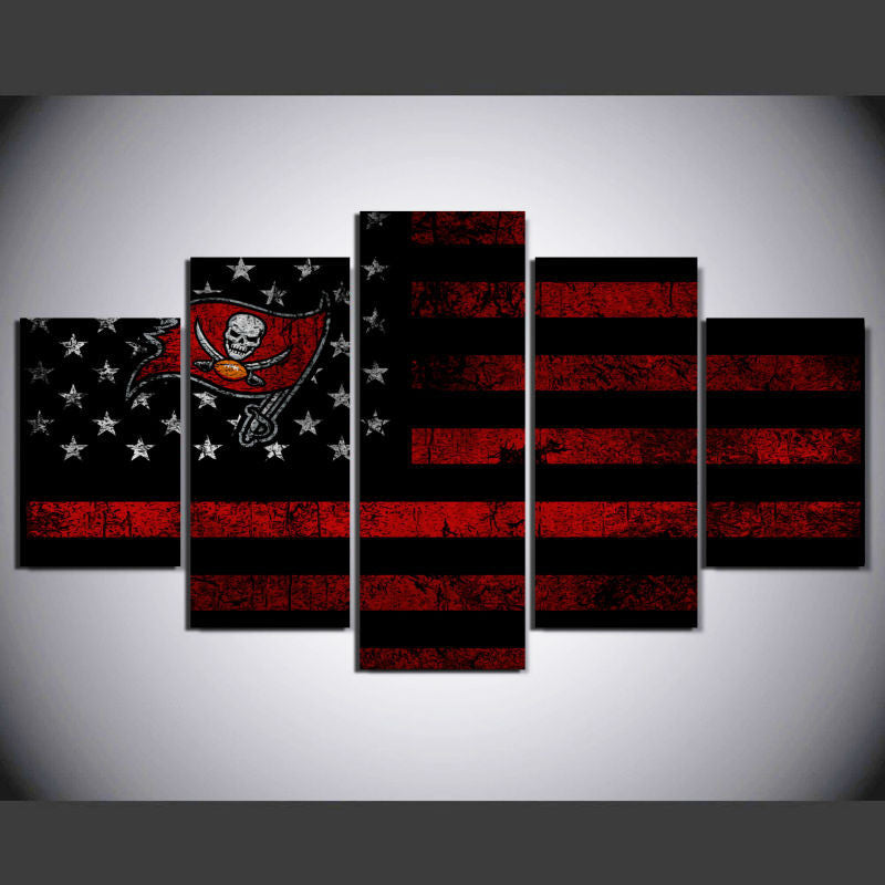 Tampa Bay Buccaneers 5 Pcs Wall Canvas -  - TheLedHeroes