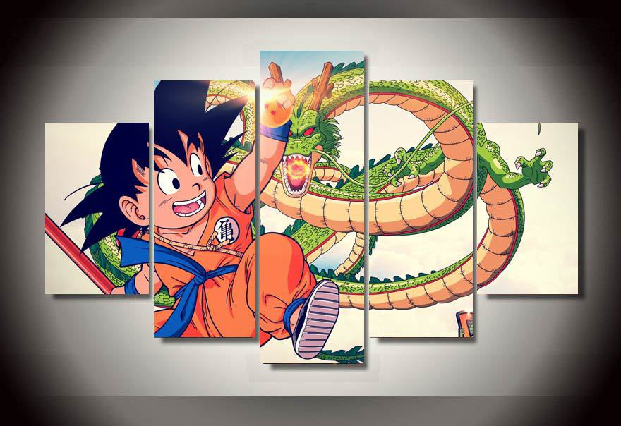 Dragon ball Z 5 Pcs Wall Canvas -  - TheLedHeroes