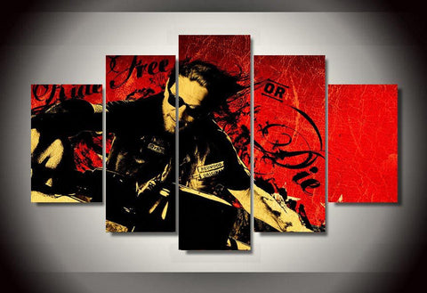 Sons of Anarchy 5 Pcs Wall Canvas -  - TheLedHeroes