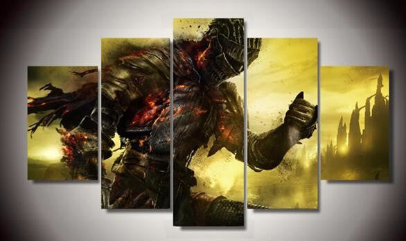 Dark Soul 5 Pcs Wall Canvas -  - TheLedHeroes
