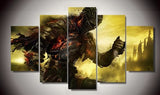 Dark Soul 5 Pcs Wall Canvas -  - TheLedHeroes