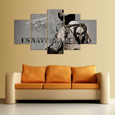 Us Navy Seals 5 Pcs Wall Canvas -  - TheLedHeroes