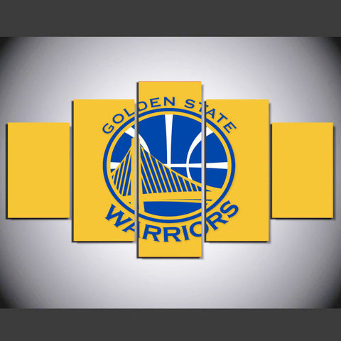 Golden State Warriors 5 Pcs Wall Canvas -  - TheLedHeroes