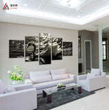 Swan Black/White 5 Pcs Wall Canvas -  - TheLedHeroes