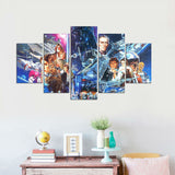 Star Wars Vintage 5 Pcs Wall Canvas -  - TheLedHeroes