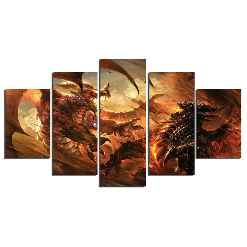 Dragons Movie 5 Pcs Wall Canvas -  - TheLedHeroes