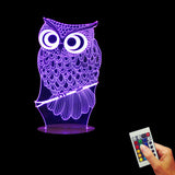 Owl 3D LED LAMP -  - TheLedHeroes