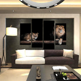 Lion Couple 4 Pcs Wall Canvas -  - TheLedHeroes