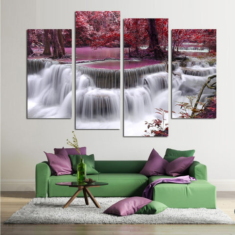 Waterfull 4 Pcs Wall Canvas -  - TheLedHeroes