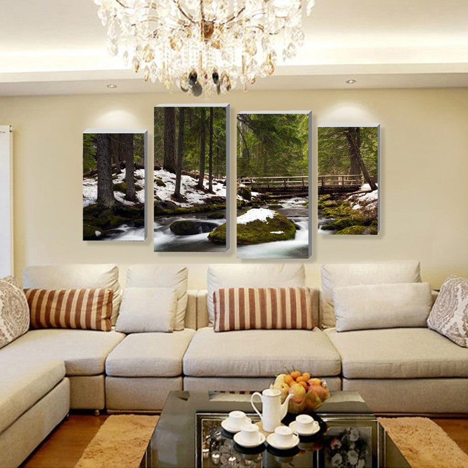 Forrest Scenery 4 Pcs Wall Canvas -  - TheLedHeroes
