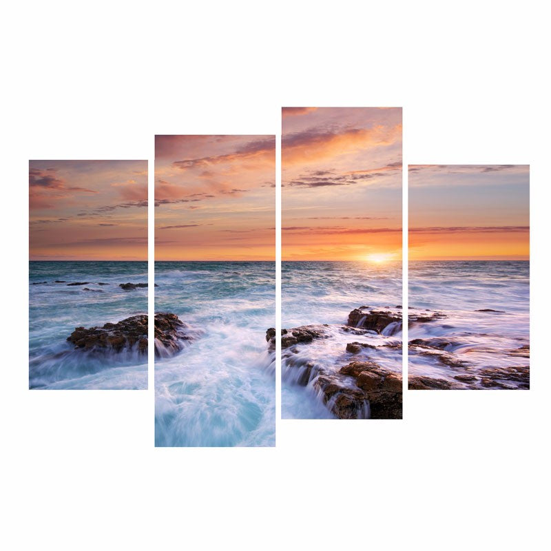 Sea Rocks 4 Pcs Wall Canvas -  - TheLedHeroes