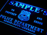 Police Station Badge Name Personalized Custom LED Sign -  - TheLedHeroes