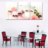 Tea Time 3 Pcs Wall Canvas -  - TheLedHeroes