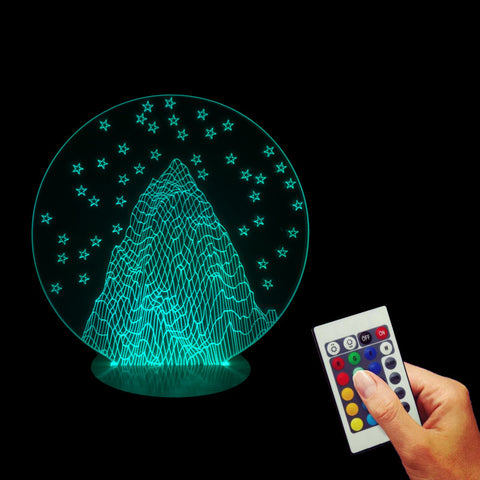 Mountain With Stars 3D LED LAMP -  - TheLedHeroes