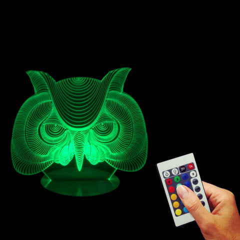Hunting Eagle Owl 3D LED LAMP -  - TheLedHeroes