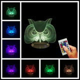 Hunting Eagle Owl 3D LED LAMP -  - TheLedHeroes