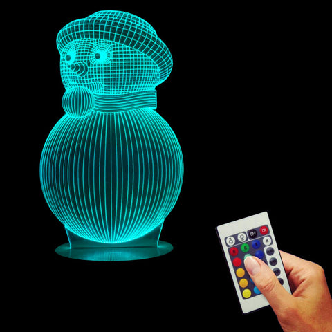 Christmas Snowman 3D LED LAMP -  - TheLedHeroes