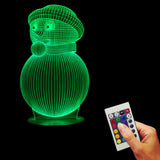 Christmas Snowman 3D LED LAMP -  - TheLedHeroes