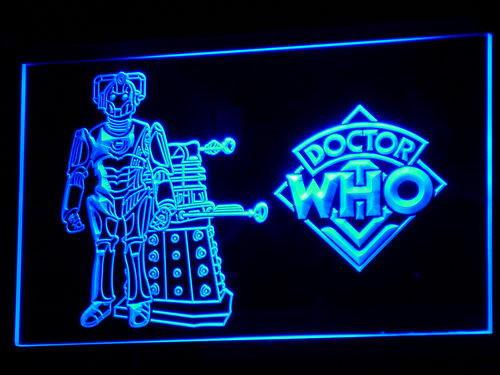 Doctor Who 3 LED Neon Sign Electrical - Blue - TheLedHeroes