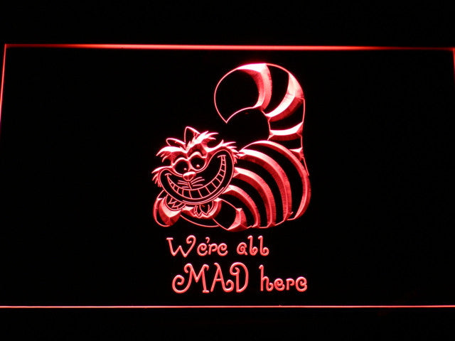 Cat Alice in Wonderland The Cheshire LED Sign - Red - TheLedHeroes