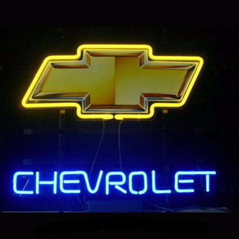 Chevrolet Bow Tie Car Neon Bulbs Sign 17x14 -  - TheLedHeroes