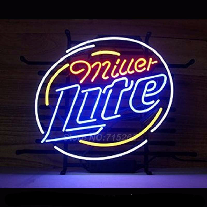 Miller Lite Logo Neon Bulbs Sign 17x14 -  - TheLedHeroes