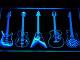 Guitar Weapons Band Room LED Sign - Blue - TheLedHeroes