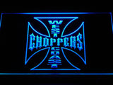 West Coast Choppers Bike Logo LED Sign - Blue - TheLedHeroes