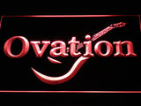 Ovation Guitars Acoustic Music LED Sign - Red - TheLedHeroes