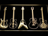 Guitar Weapons Band Room LED Neon Sign Electrical - Yellow - TheLedHeroes