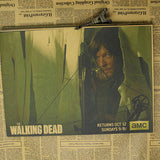 Vintage The Walking Dead Wall Poster - Navy Blue - TheLedHeroes