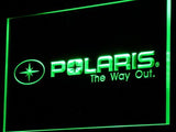 Polaris Snowmobile LED Neon Sign USB - Green - TheLedHeroes