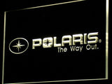 Polaris Snowmobile LED Neon Sign USB - Yellow - TheLedHeroes