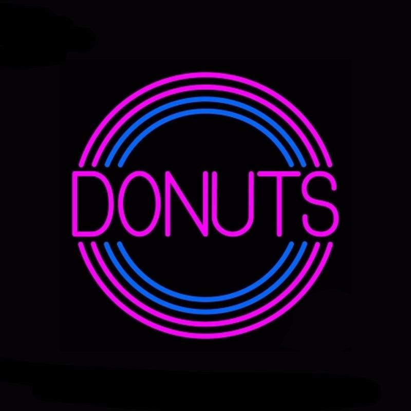 Hot Pink Round Donuts Neon Bulbs Sign 24x24 -  - TheLedHeroes