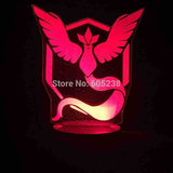 Pokemon Go Collection Team Mystic/Team Valor/Team Instinct 3D LED LAMP -  - TheLedHeroes