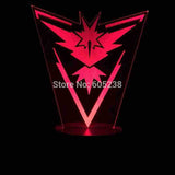 Pokemon Go Collection Team Mystic/Team Valor/Team Instinct 3D LED LAMP -  - TheLedHeroes