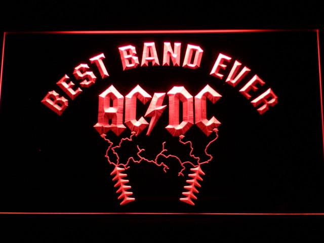 AC/DC Best Band Ever LED Neon Sign USB - Red - TheLedHeroes