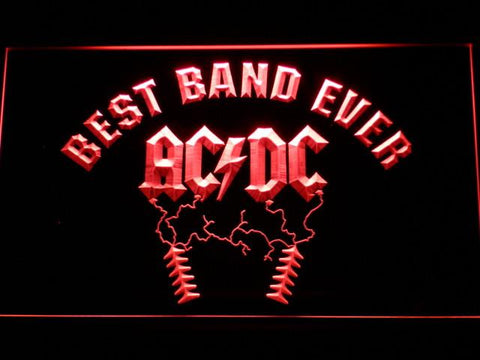 AC/DC Best Band Ever LED Neon Sign Electrical - Red - TheLedHeroes