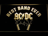 AC/DC Best Band Ever LED Neon Sign USB - Yellow - TheLedHeroes