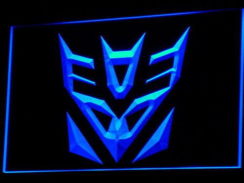 Transformers Robot LED Neon Sign USB - Blue - TheLedHeroes