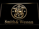 Smith Wesson Gun Firearms LED Neon Sign Electrical - Yellow - TheLedHeroes