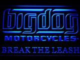 Big Dog Motorcycle LED Neon Sign USB - Blue - TheLedHeroes