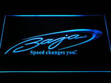 Baja Boat Fishing Logo LED Neon Sign USB - Blue - TheLedHeroes