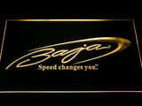 Baja Boat Fishing Logo LED Neon Sign USB - Yellow - TheLedHeroes