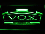 FREE VOX Amplifier Guitar Bass Band LED Sign - Green - TheLedHeroes