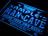 Man Cave Soccer Name Personalized Custom LED Sign - Blue - TheLedHeroes
