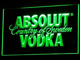 Absolut Vodka Country of Sweden LED Sign - Green - TheLedHeroes