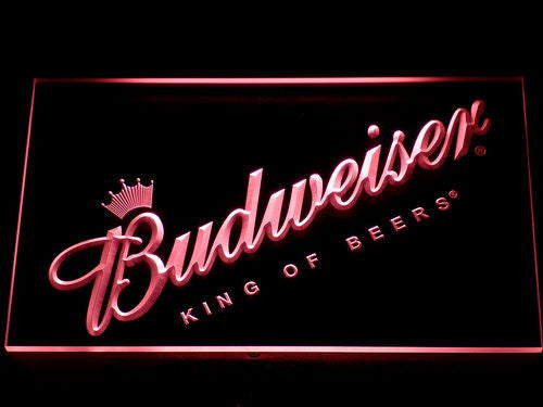Budweiser Kings Beer Bar LED Sign - Red - TheLedHeroes