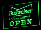Budweiser Open Beer NR Pub Bar LED Sign - Green - TheLedHeroes